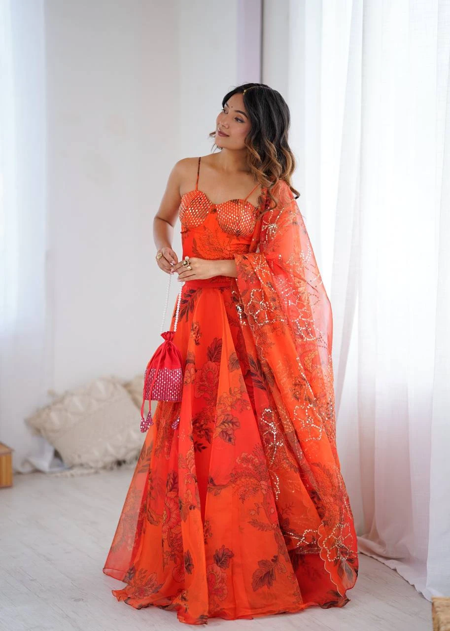 Party Wear Lehenga Choli With Embroidery Sequence Work