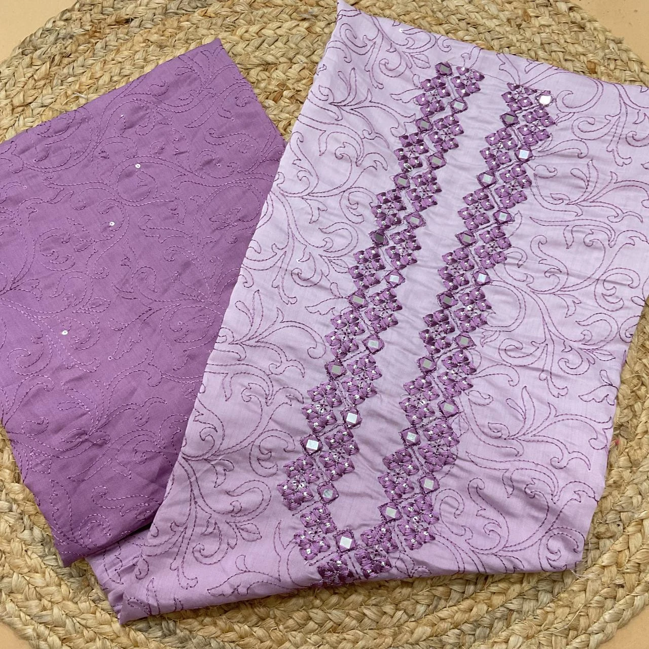 Mirror Work Embroidery Kurta Set