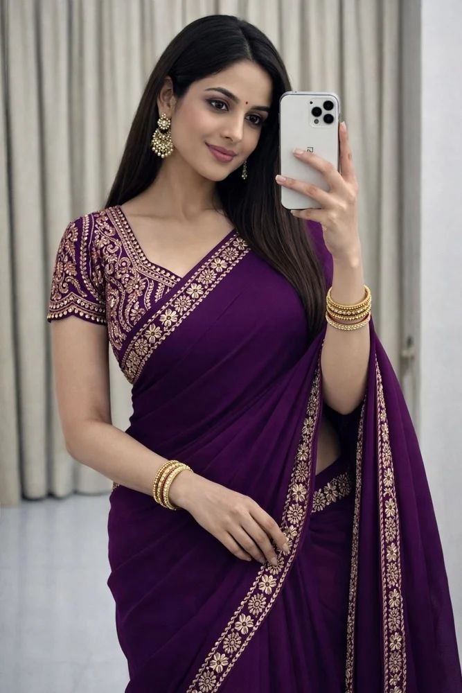 Rangoli silk  Saree with Multi Emrodiry sequins Work With Embroidery Beautiful blouse