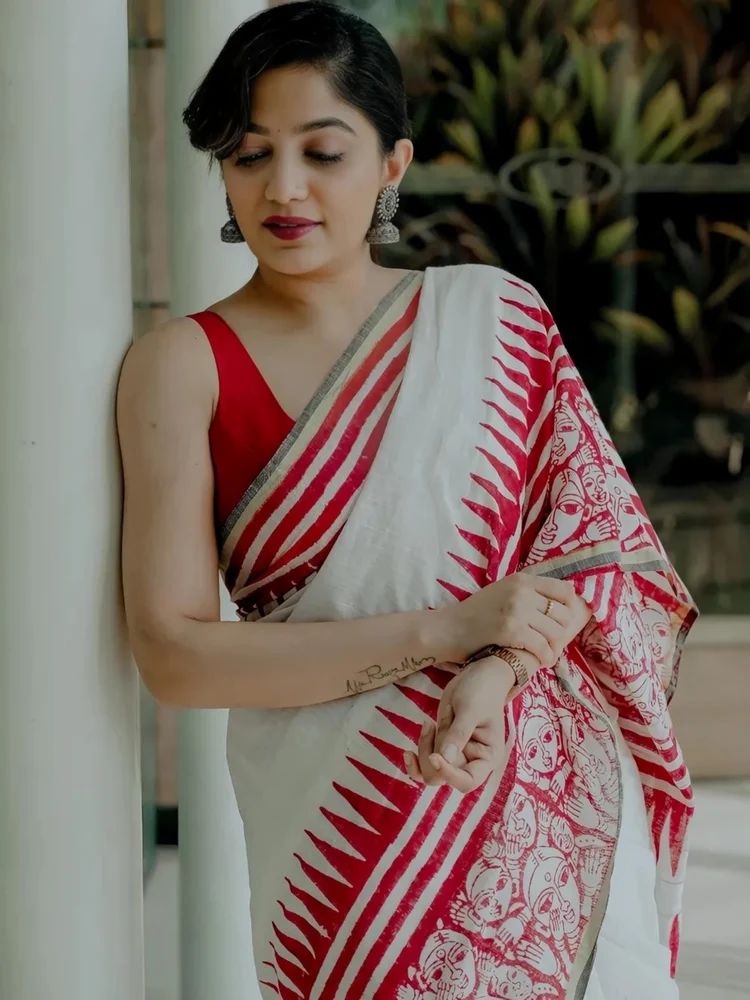 Soft Linen Saree