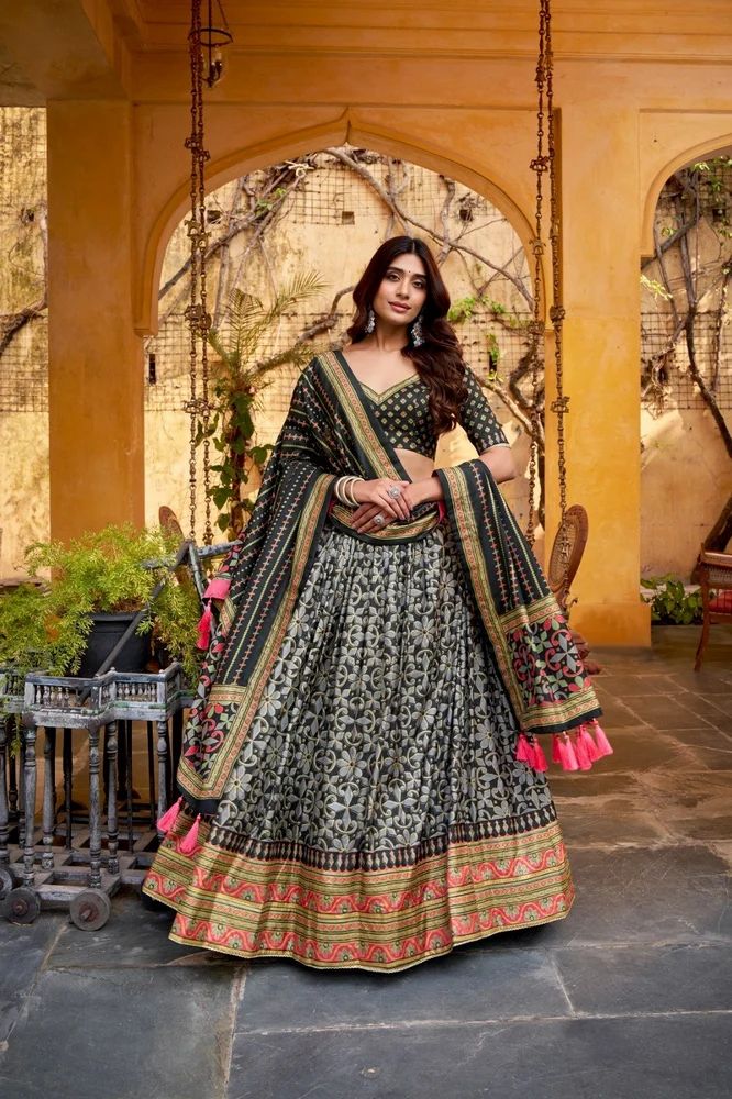 TRENDY CULTURE'S Timeless Elegance: Tasar Silk with Lace Border