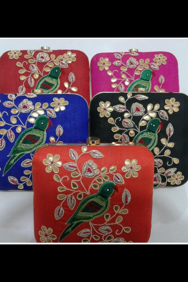 Designer Gotta Patti Work Hand Clutch
