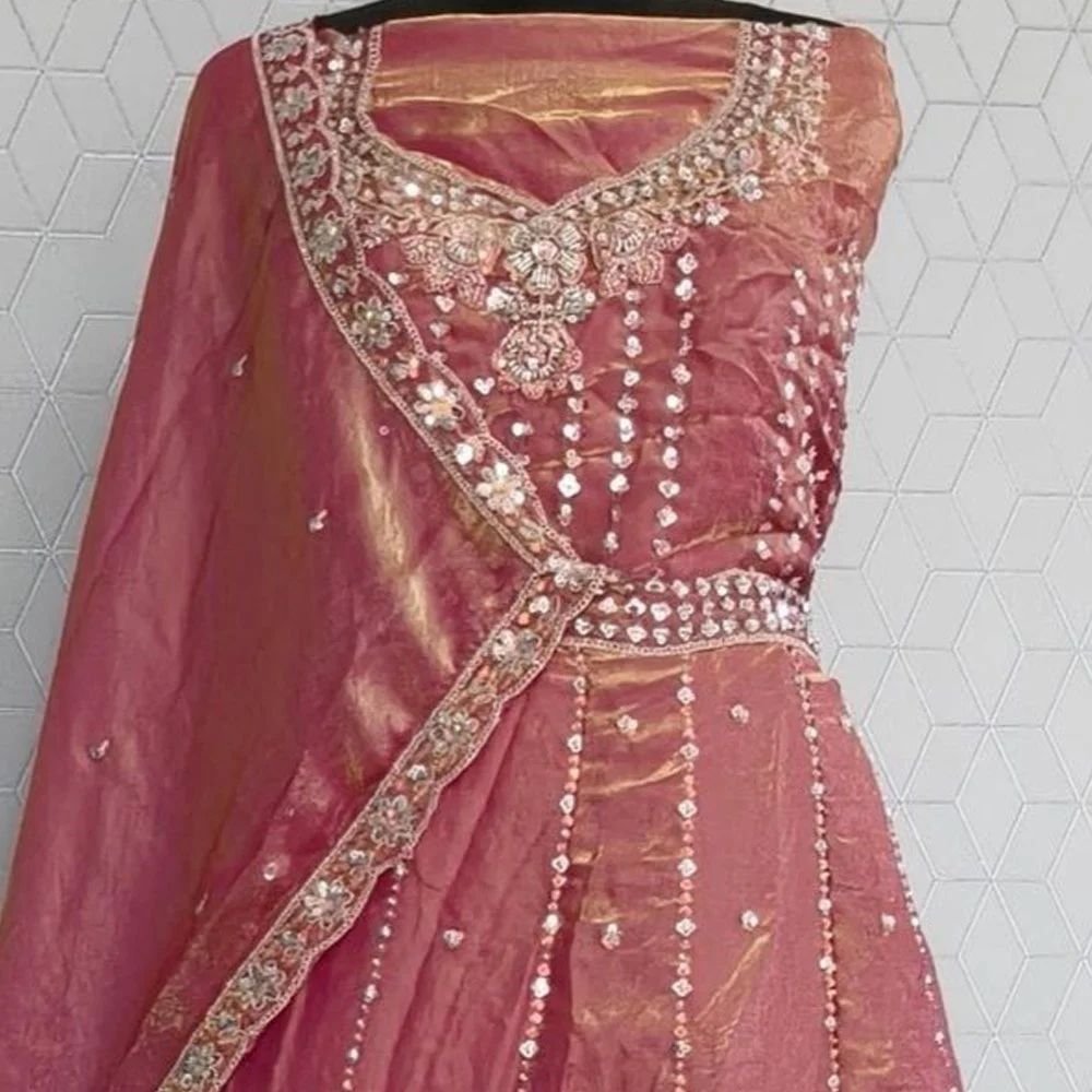 Gajji Silk Embroidered Partywear Lehenga