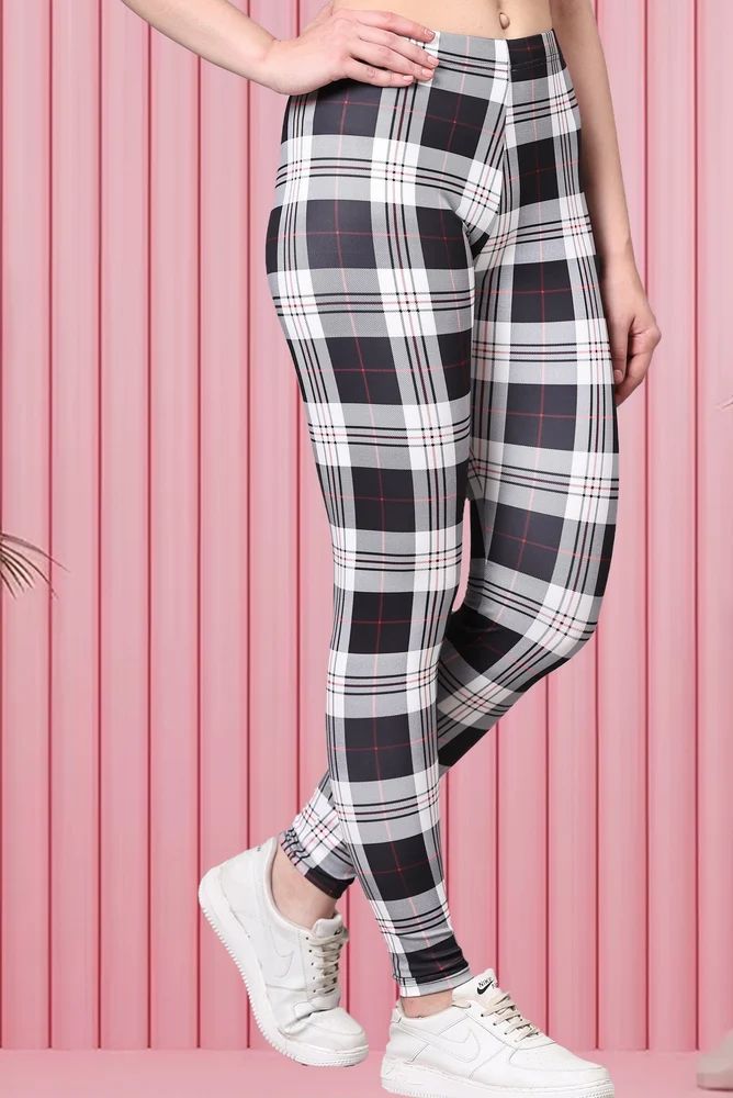 Ladies Checks Printed Leggings