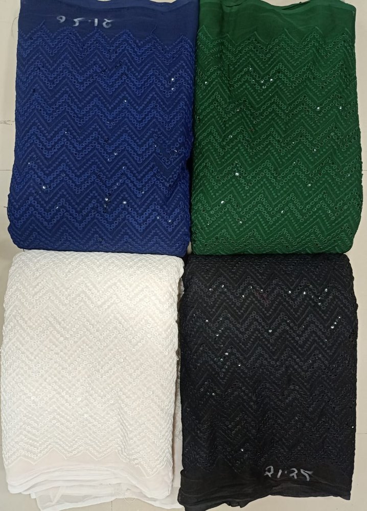 Rayon Embroidered Fabric