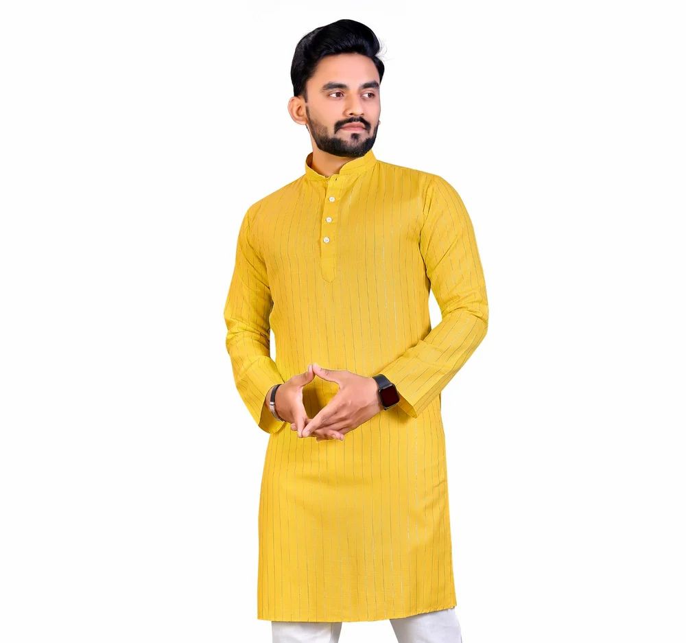 Cotton Solid Men's Lining Kurta