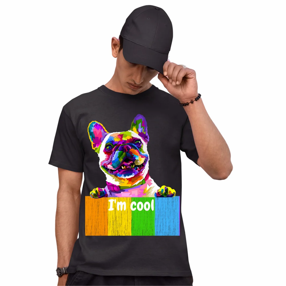 Mens Black Cotton T Shirt
