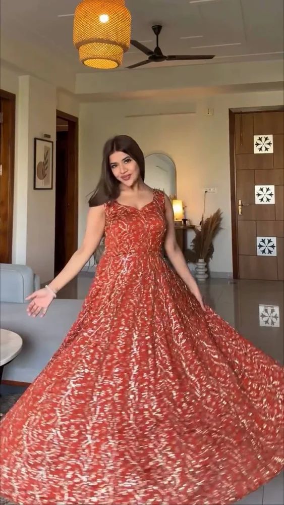 Designer Gown with Plazoo Set Elegant Ethnic Wear