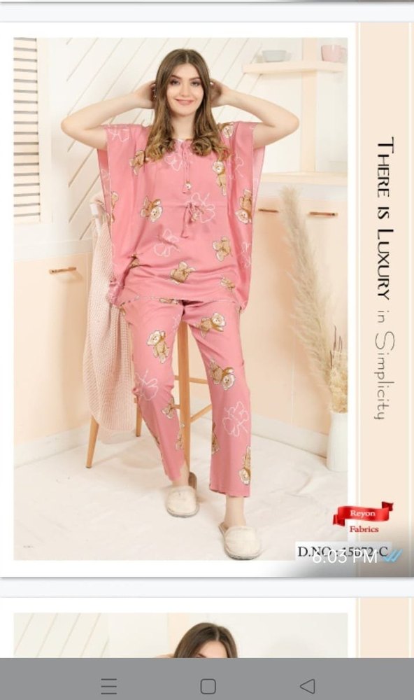 Kaftan Sleeves Night Suit
