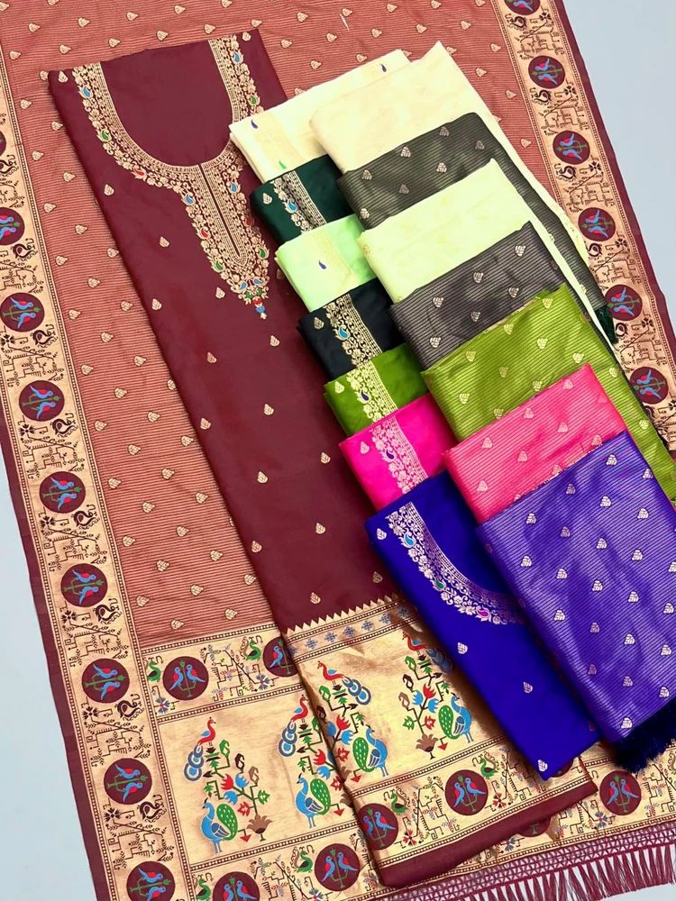PAITHANI UNSTICHED SUIT