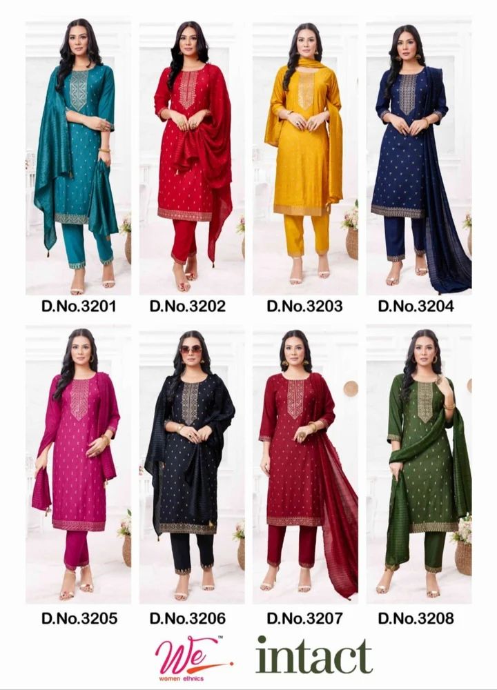 Ladies Readymade Top Bottom Dupatta Dress