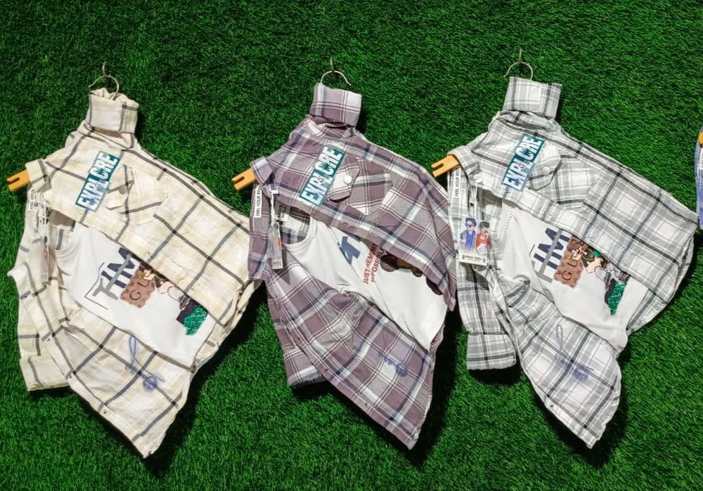 Kids Cotton Check Shirt