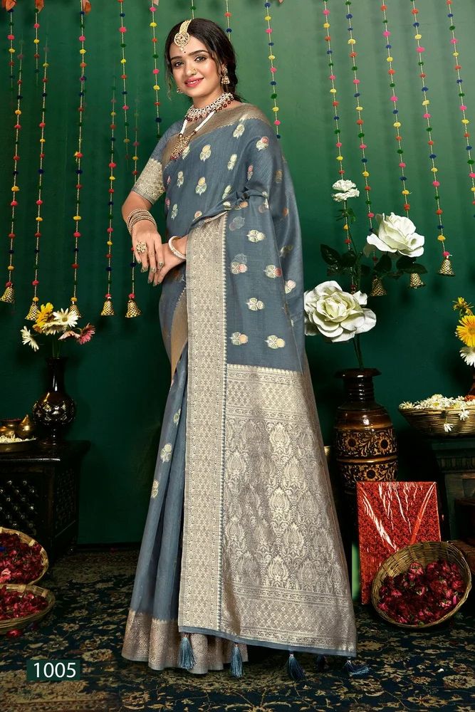 Soft Linen Silk Saree