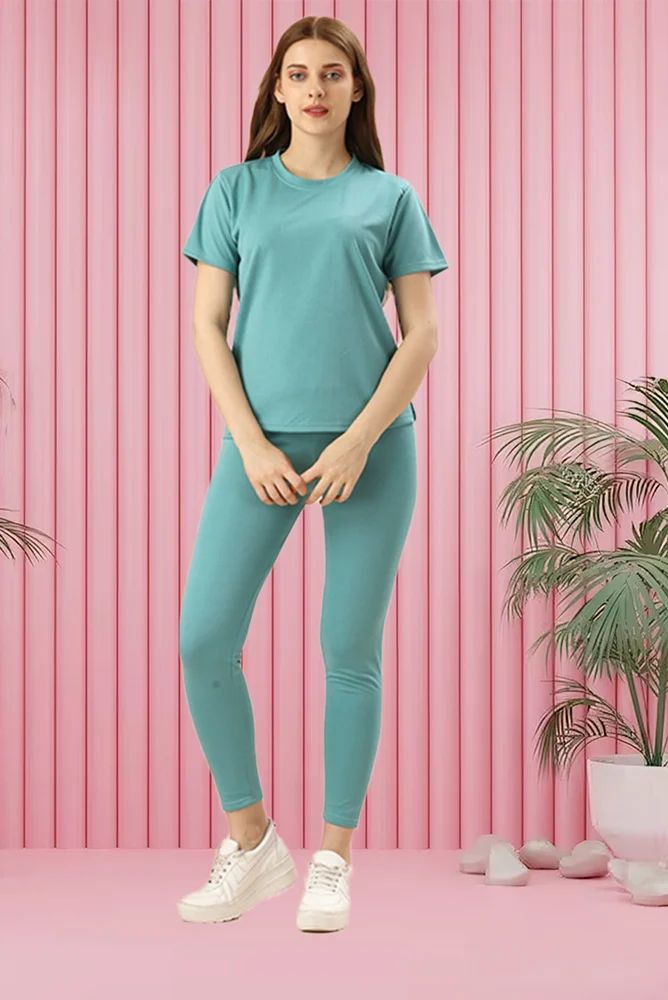 Plain Bluish Tracksuit For Women