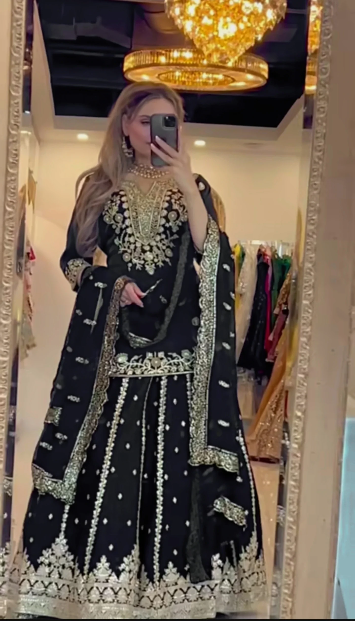 Party Wear Look Designer Suit Set With Embroidery With Sequence Work