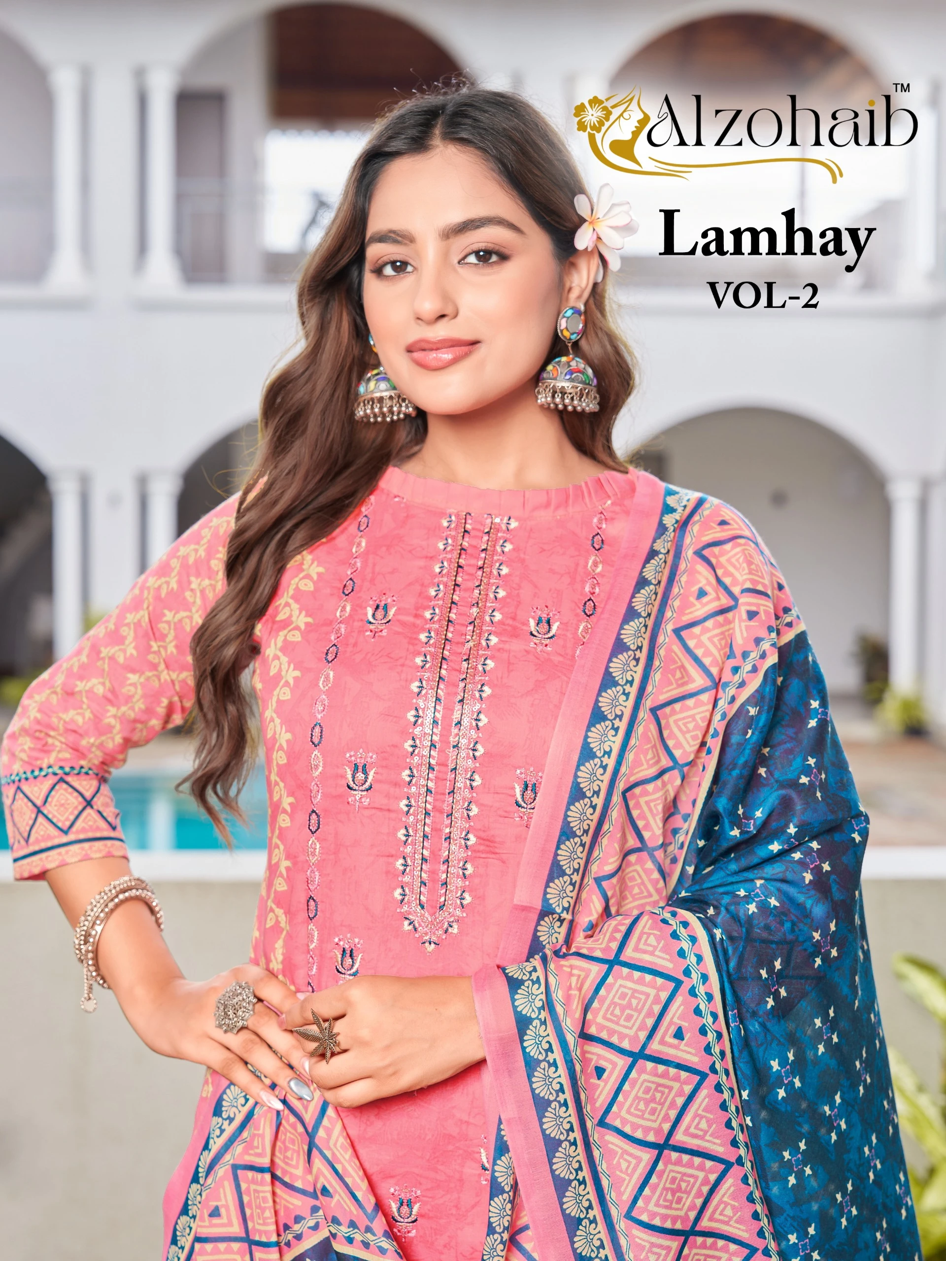 pure cotton print  with Heavy self work semi lawn