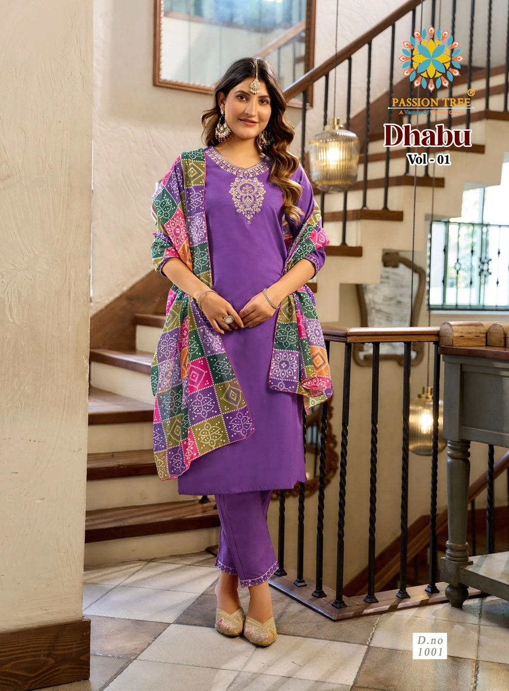 Fancy Work Kurti Pant And Dupatta