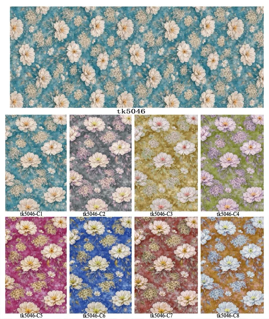 Floral & Abstract Printed Fabric for Garments – Multiple Colours & Custom Designs