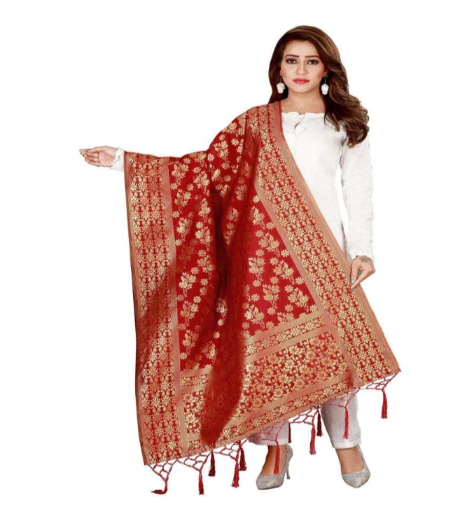 Banarasi Silk Dupatta Multi Color