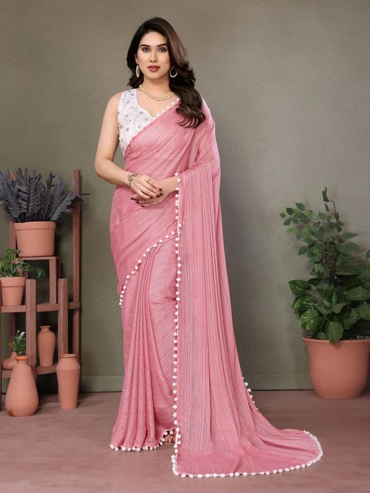 Designer Satin Saree