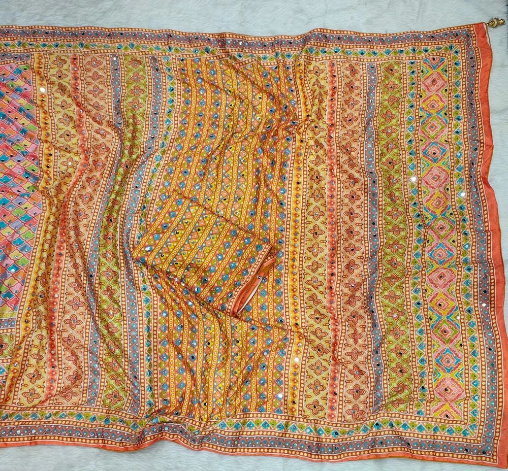 Fancy Mirror Work Saree