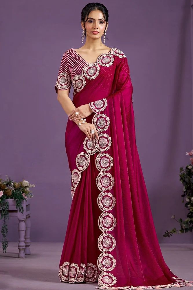 Embroidered Fancy Saree