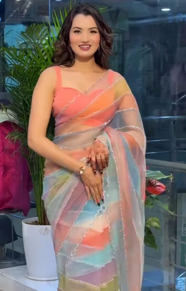 Beautiful Designer handwork Party Wear Sarees