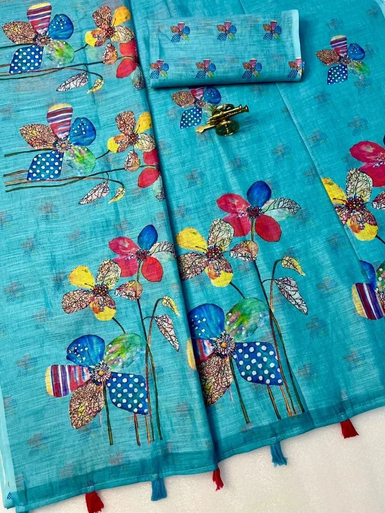Soft Linen Cotton Saree
