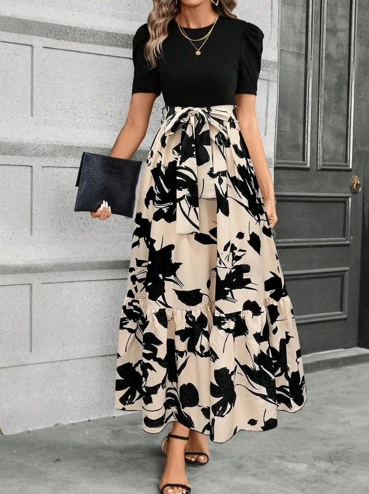 Black Ivory Skirt Top Set