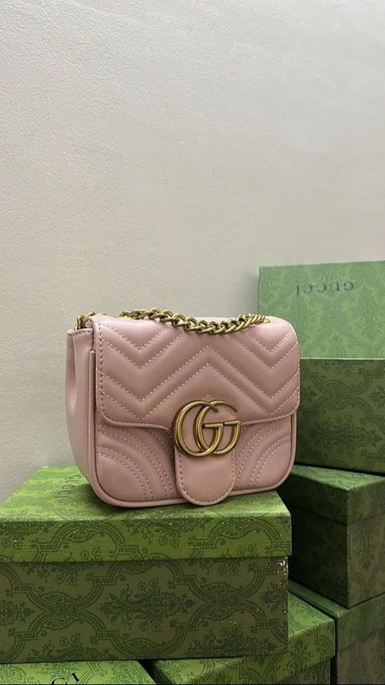Gg marmont matelass shoulder bag with box