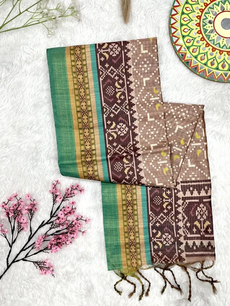 Wine Cotton Silk Contrast Border Saree