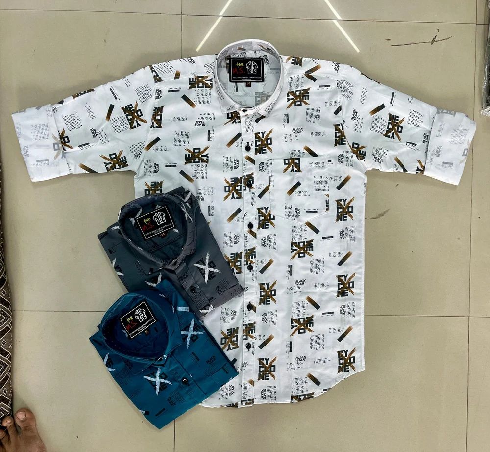 Mens Printed Cotton Shirt