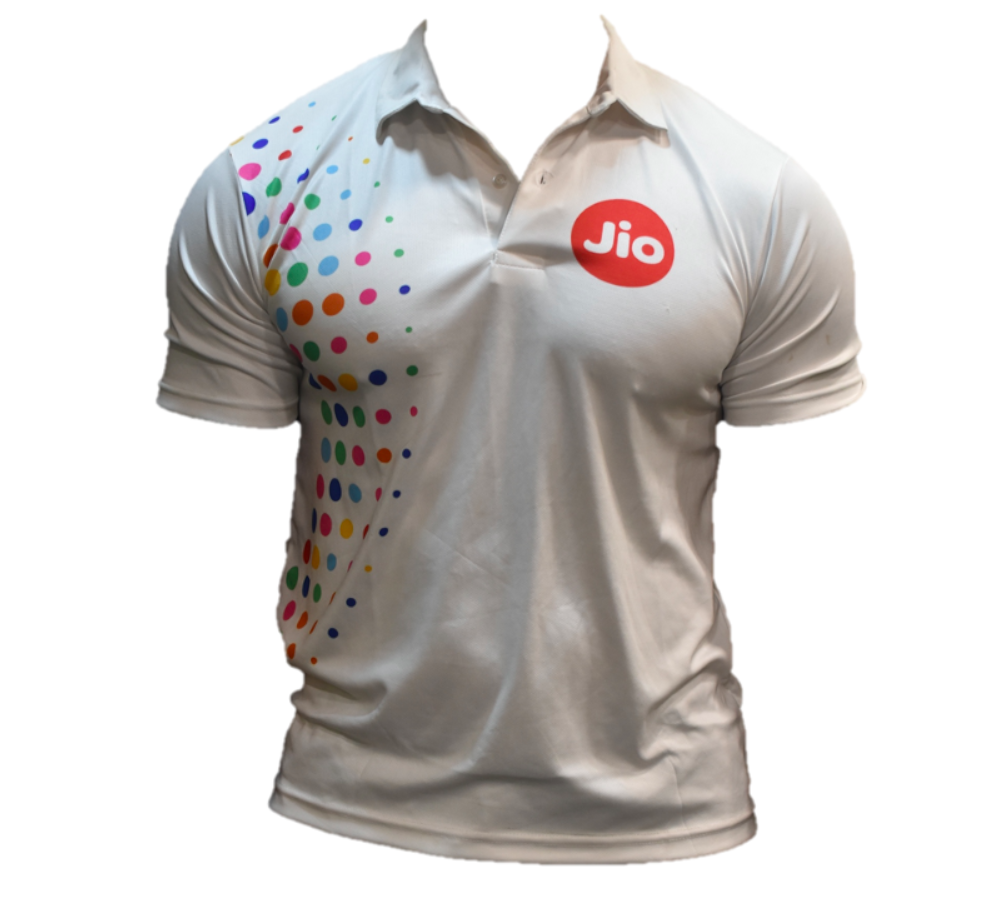 Polyester Men Printed White Sports T Shirt