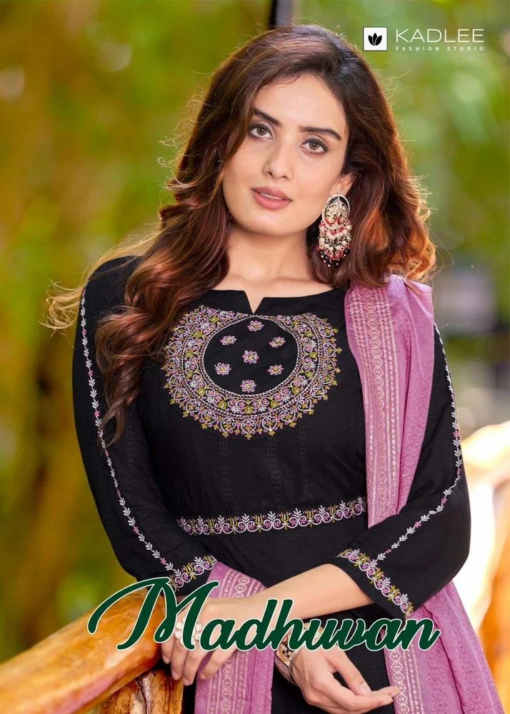 Rayon Kurti Pant Dupatta Set