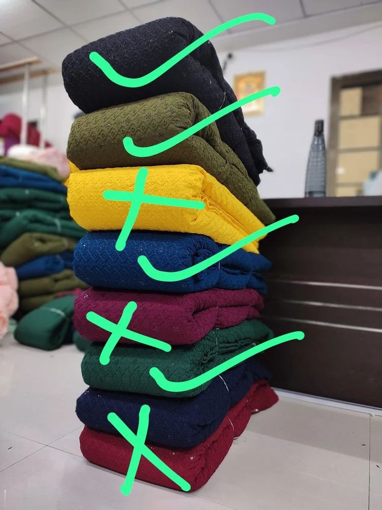 Reyon Chickenkari Fabric