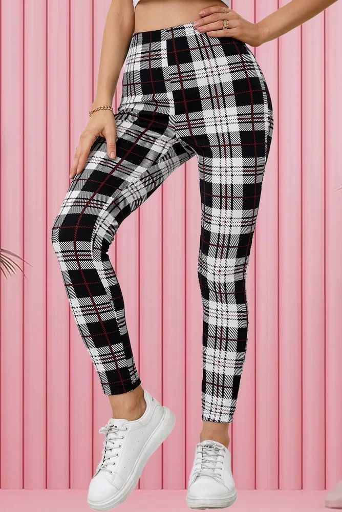 Ladies Checks Printed Leggings