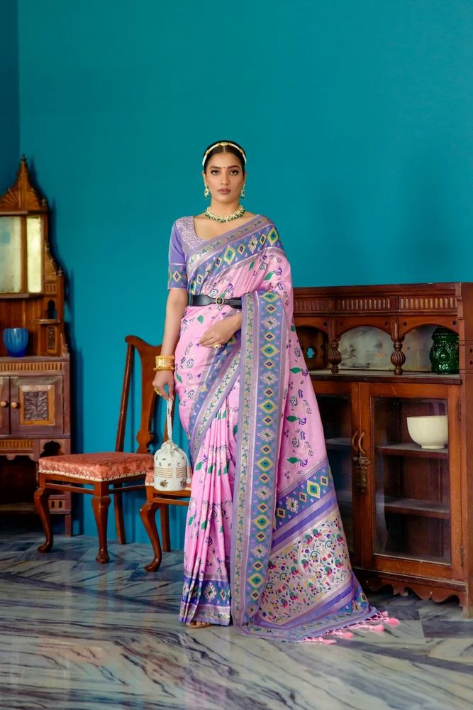 Rani Pink Ladies Paithani Saree