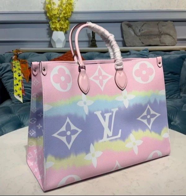 lv on the go multi color with dust bag