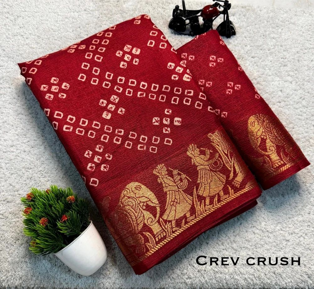 Crushed Silk Saree