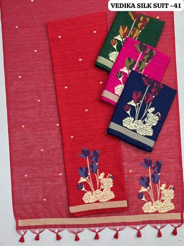 Raw Silk Dress Material