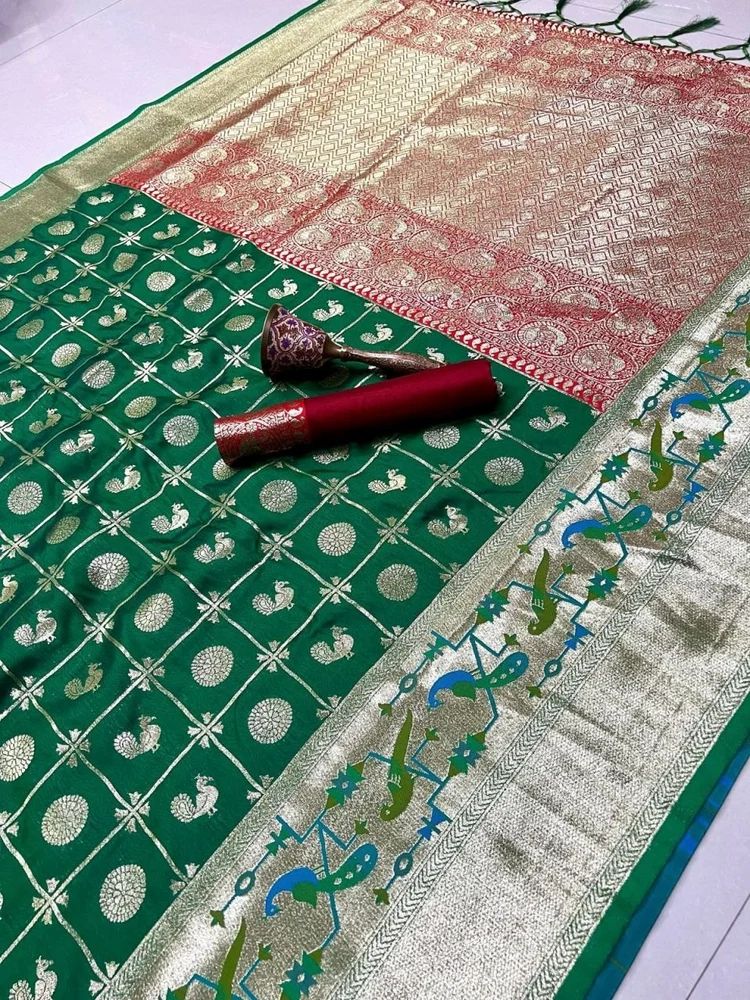 PURE HEAVY BANRASI SILK ZARI AND RICH MINA WORK SAREE AT WHOLESALE PRICE