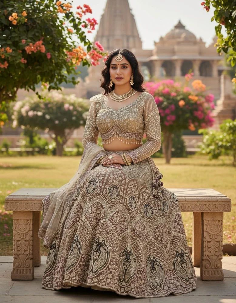 Authentic Lehenga Embroidery Fabric Exporter & Manufacturer