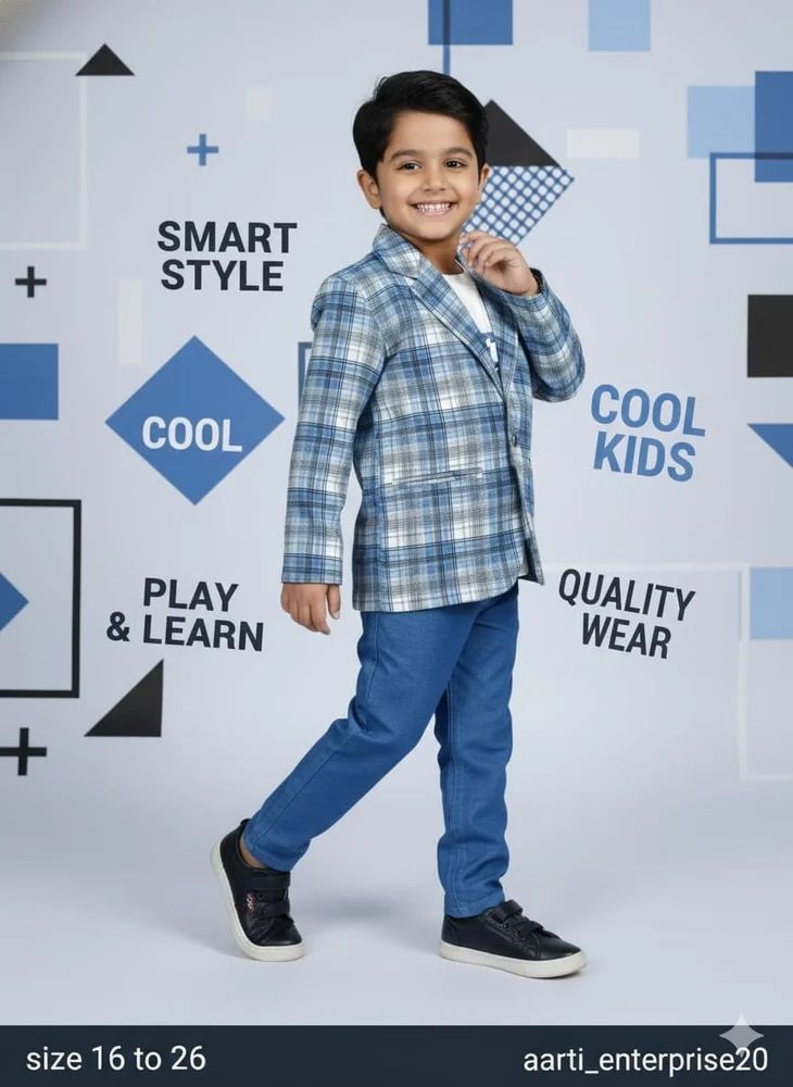 Kids Boy Digital Jacket pant Suits
