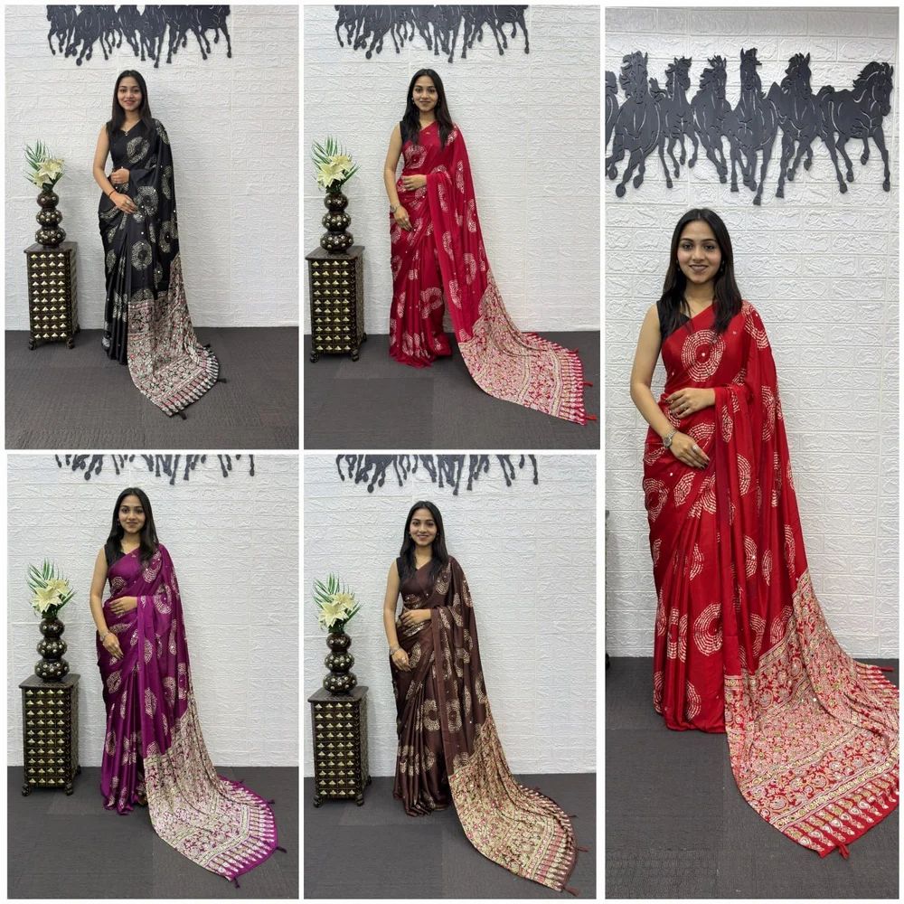 Model Silk With Mirror Work