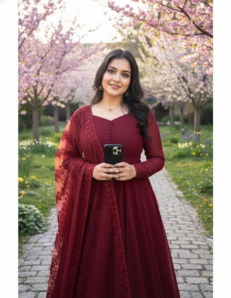 Designer Gown With Dupatta
