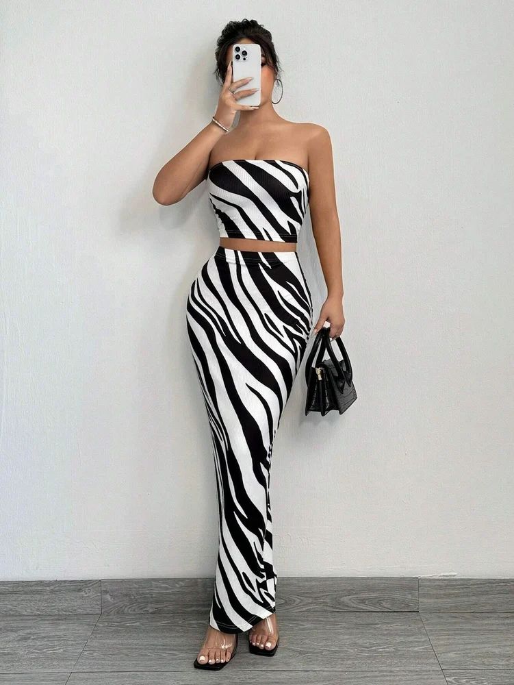Black White Co Ord Set