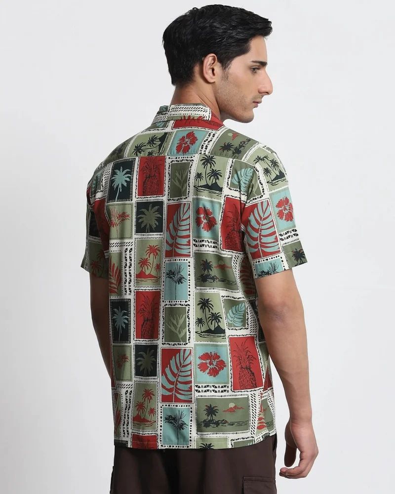 Mens Printed Cotton Shirt