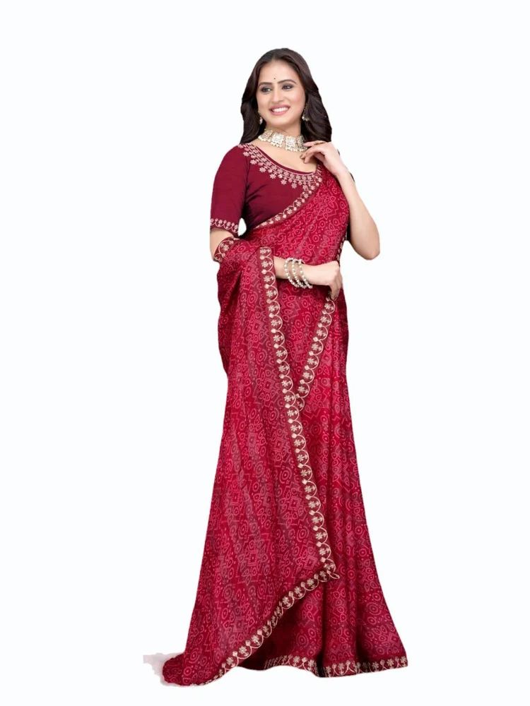 Festive Wear Floral Georgette Saree