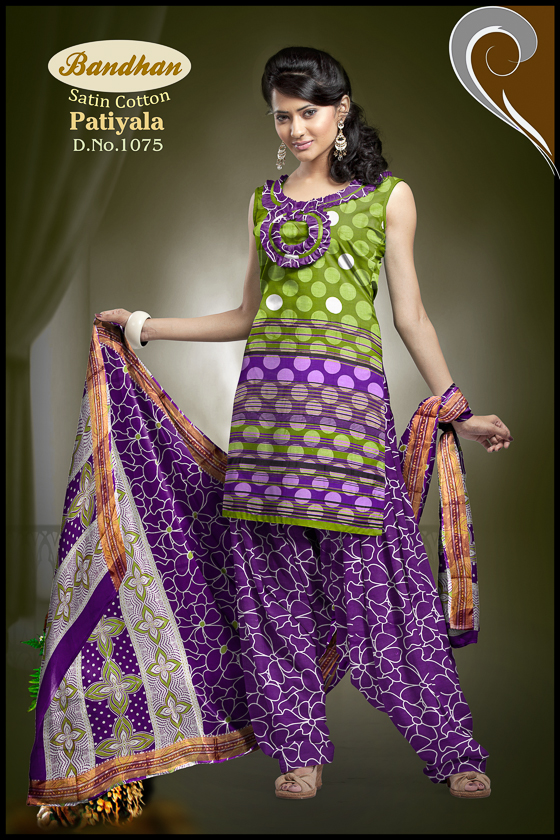 Cotton Satin Patiyala Salwar