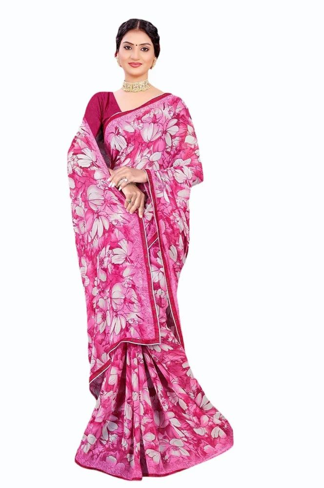 Weightless Printed Sarees With Border